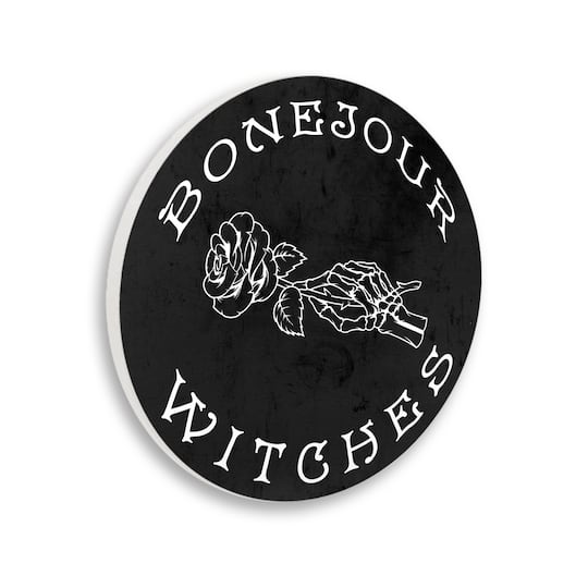 Stupell Industries Bonejour Witches Halloween Humor Wall Plaque Art